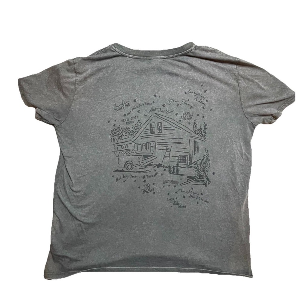 Maurice's Morgan Wallen Grey Tshirt Front And Back - House With Songs Size Large - Picture 13 of 14